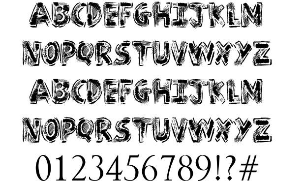 9 Sketch Logs Font Images