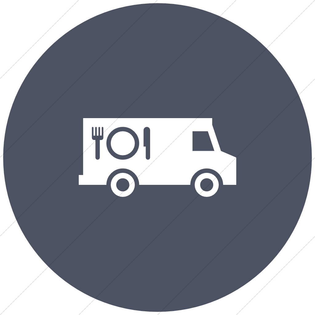 Food Truck Icon Black Circle