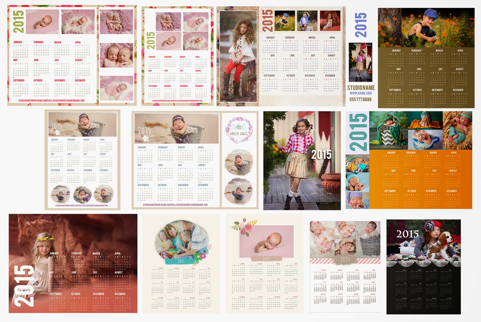 Free 2015 Calendar Template PSD