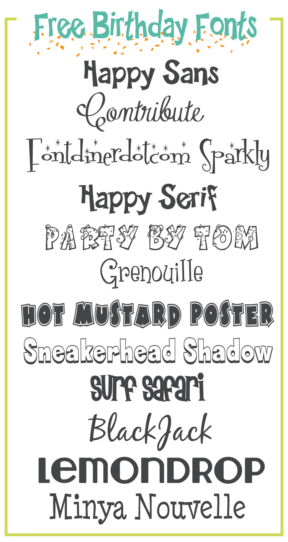 Free Birthday Fonts