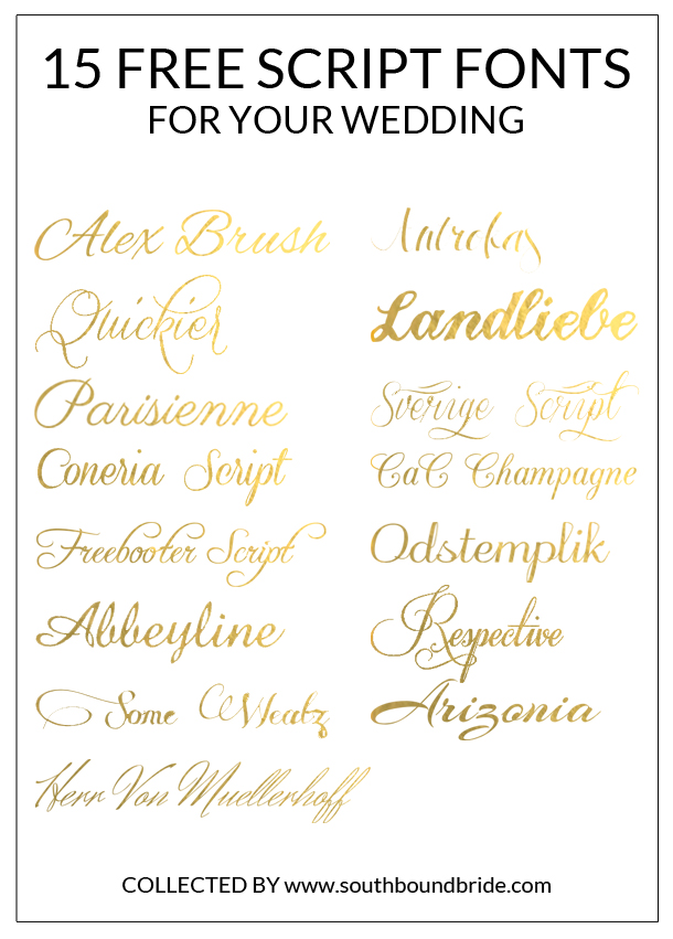 Free Calligraphy Wedding Script Fonts Free Calligraphy Wedding Script Fonts