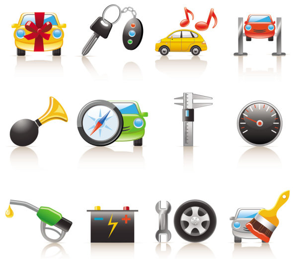 6 Cartoon Cars Icons Images