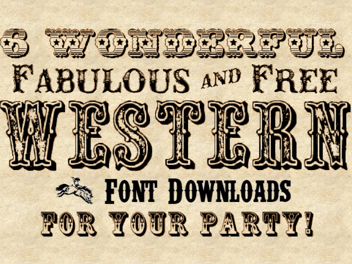 11 Western Cowboy Font Images