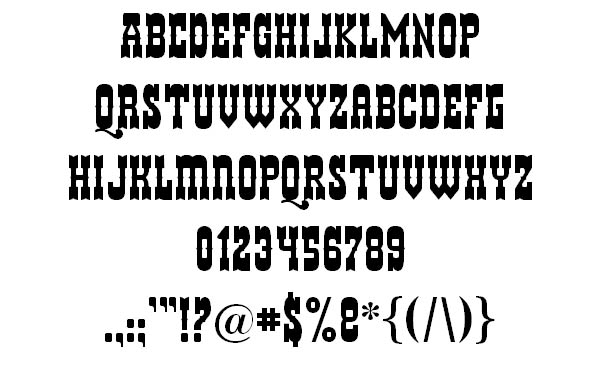 Free Cowboy Western Fonts