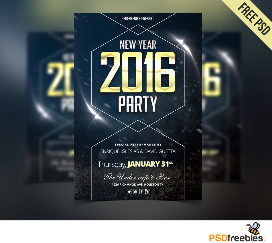 Free New Year's Party Flyer Free New Year's Party Flyer