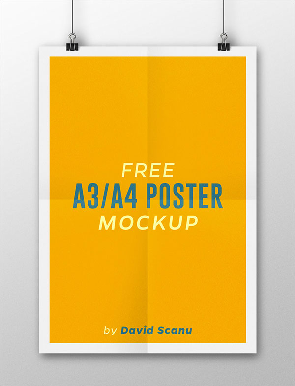 Free Psd Poster Mockup Template