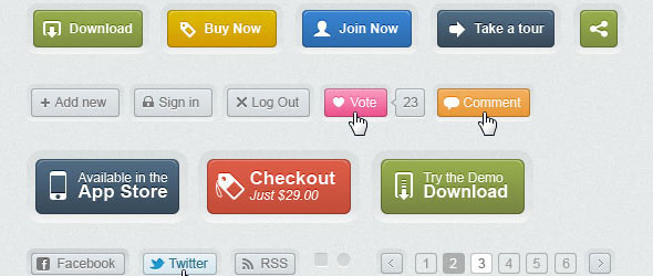 Free PSD Web Buttons