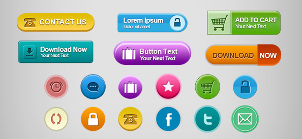 Free PSD Web Buttons