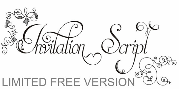 Free Script Fonts Invitations