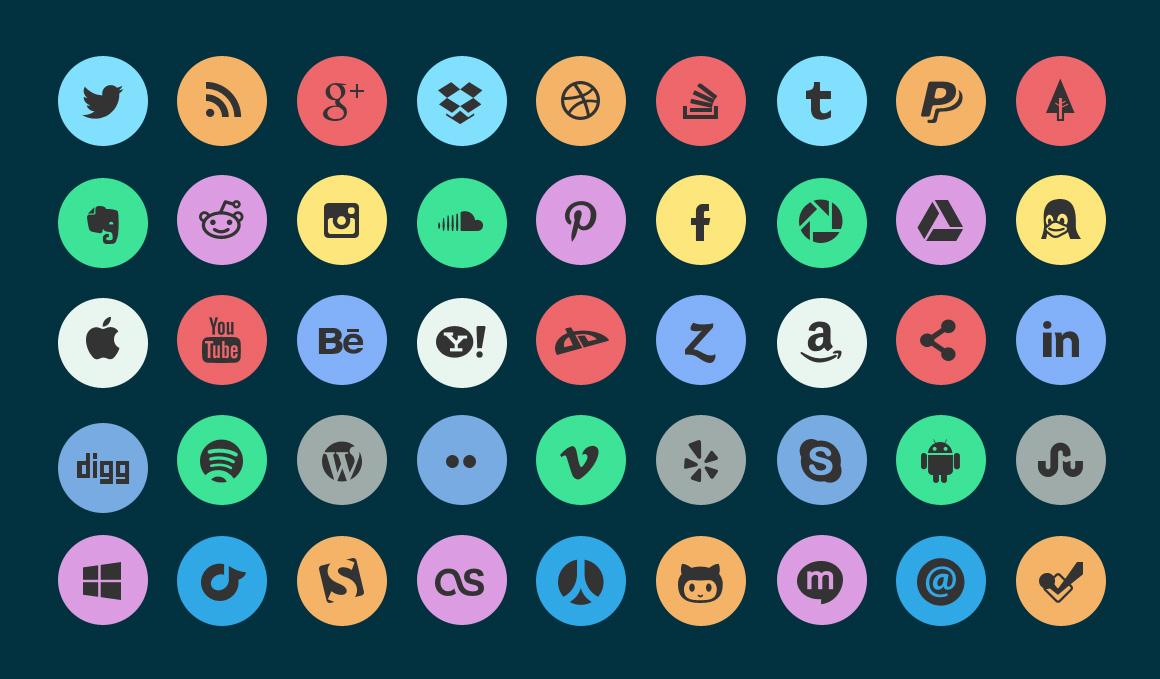 Free Social Media Icons Circle