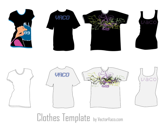 Free Vector Clothing Templates