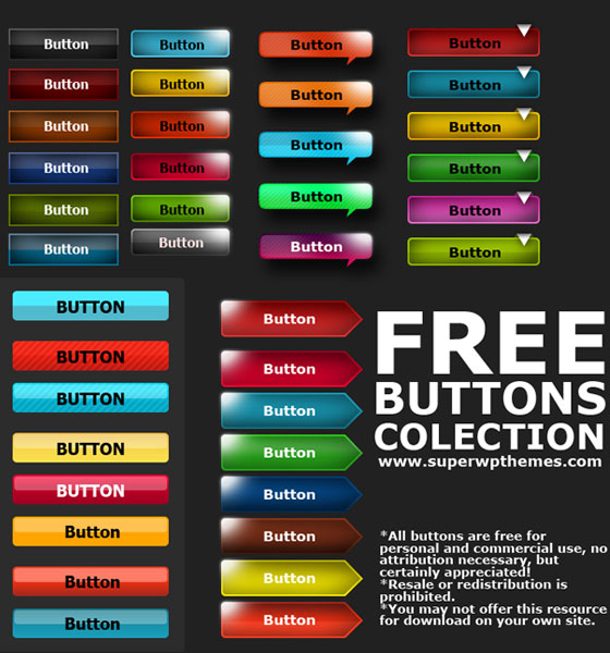 12 Photos of Free PSD Web Button Collection