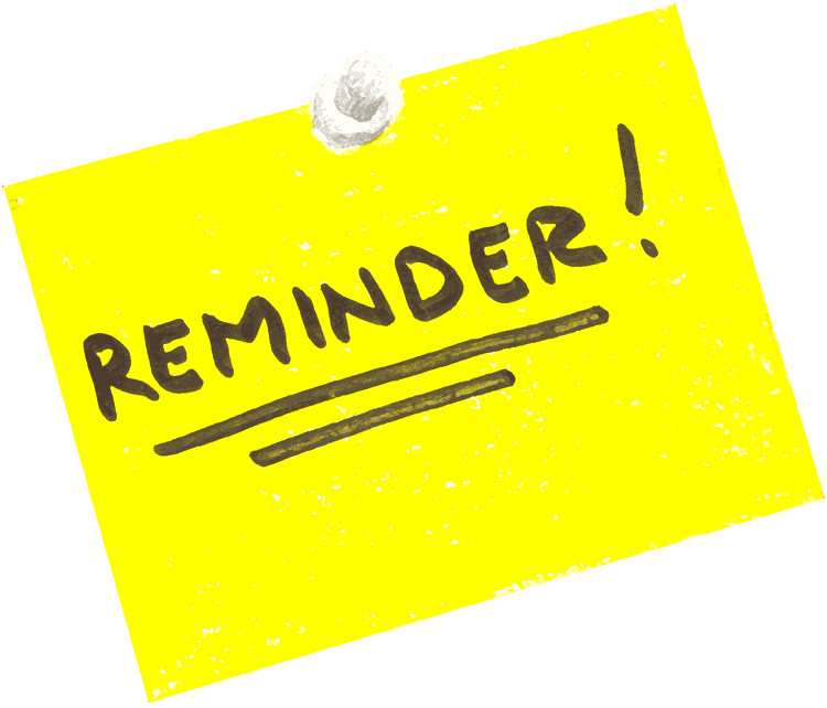 Friendly Reminder Note Clip Art