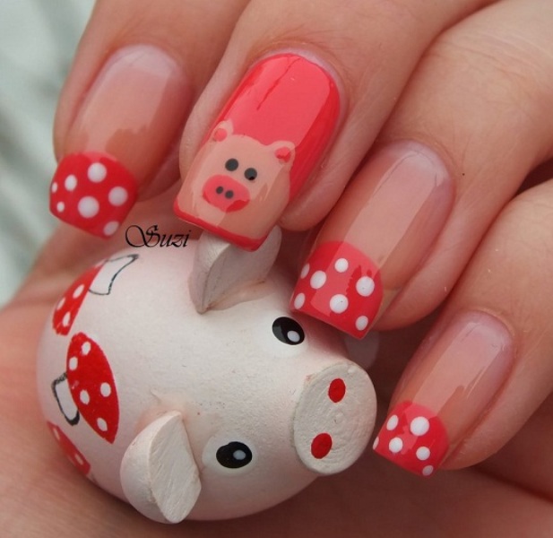 Funny Cartoon Nail Art