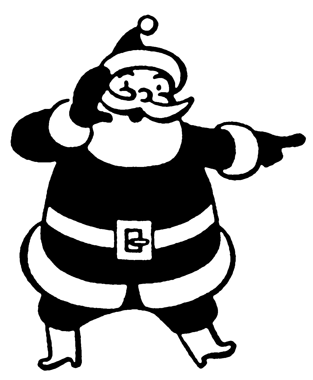 Funny Christmas Clip Art Black and White