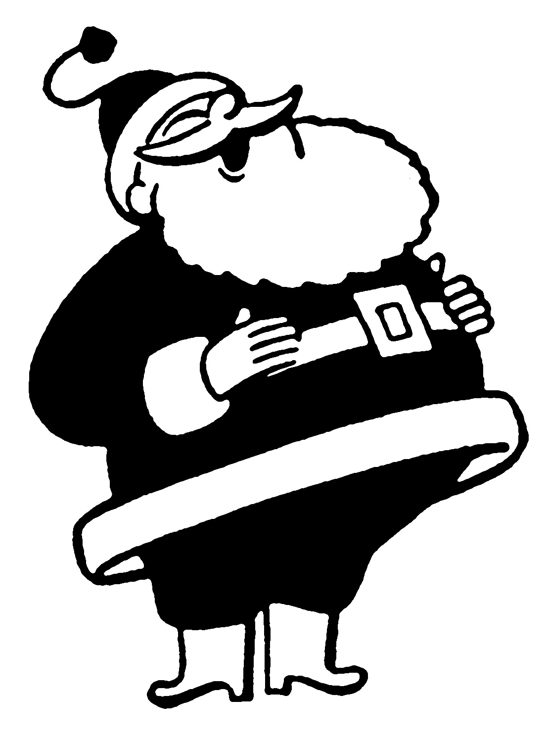 Funny Christmas Clip Art Black and White