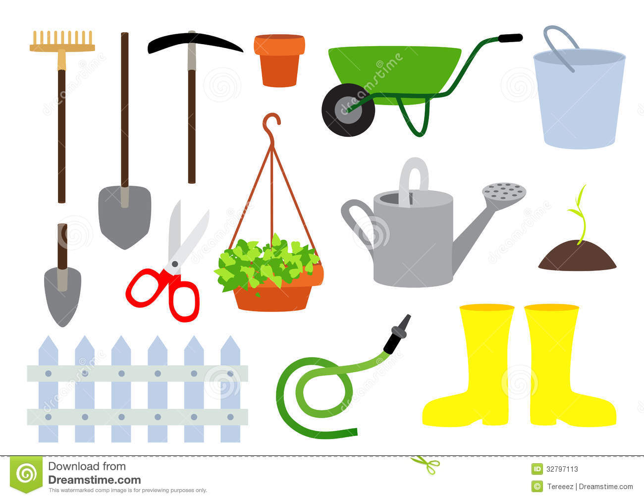 Gardening Equipment Vector