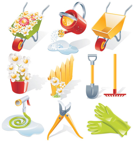 13 Gardening Tool Vector Images