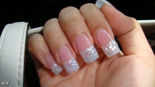 Gel French Manicure Acrylic Nails