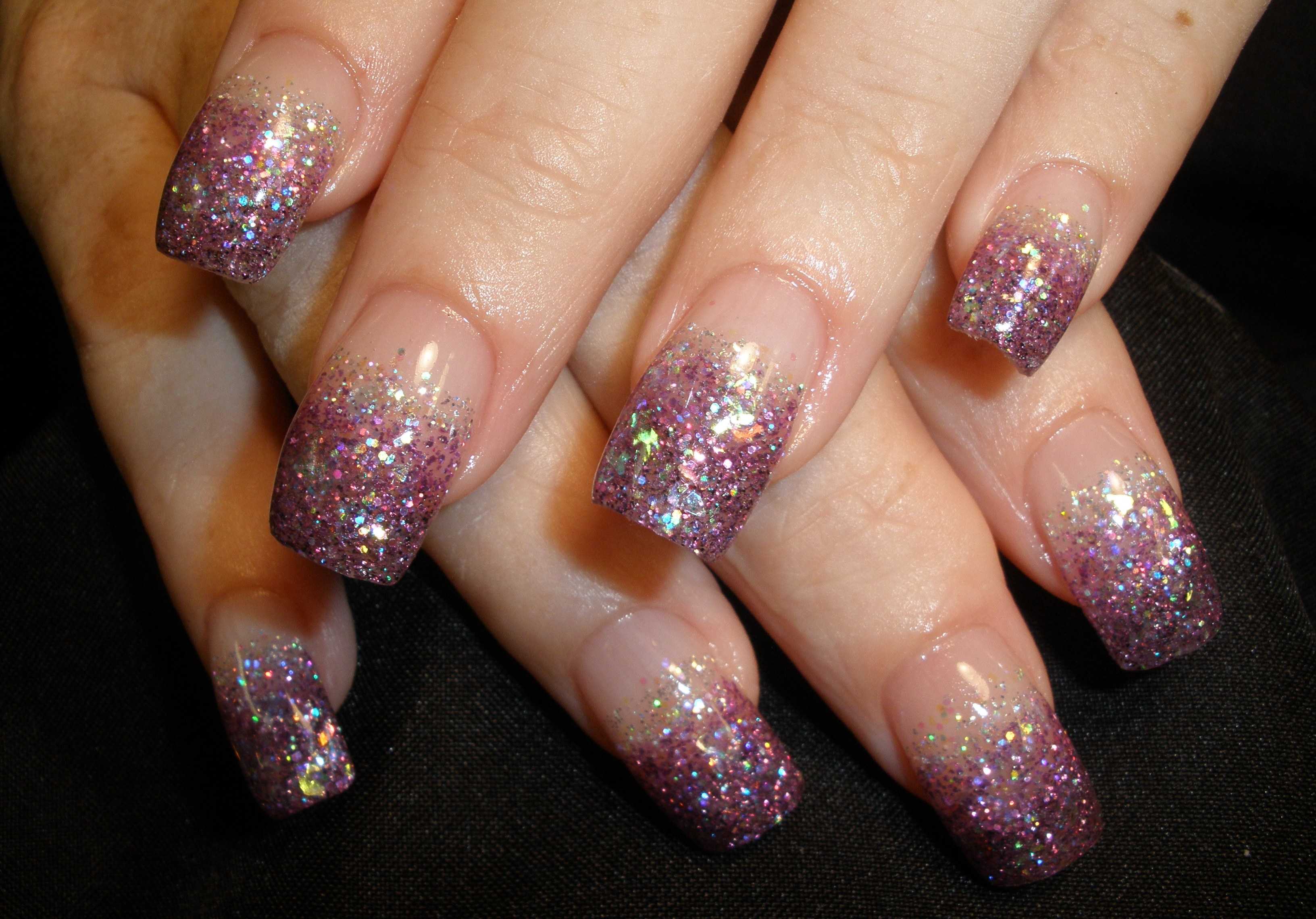 Gel Nail Designs with Glitter