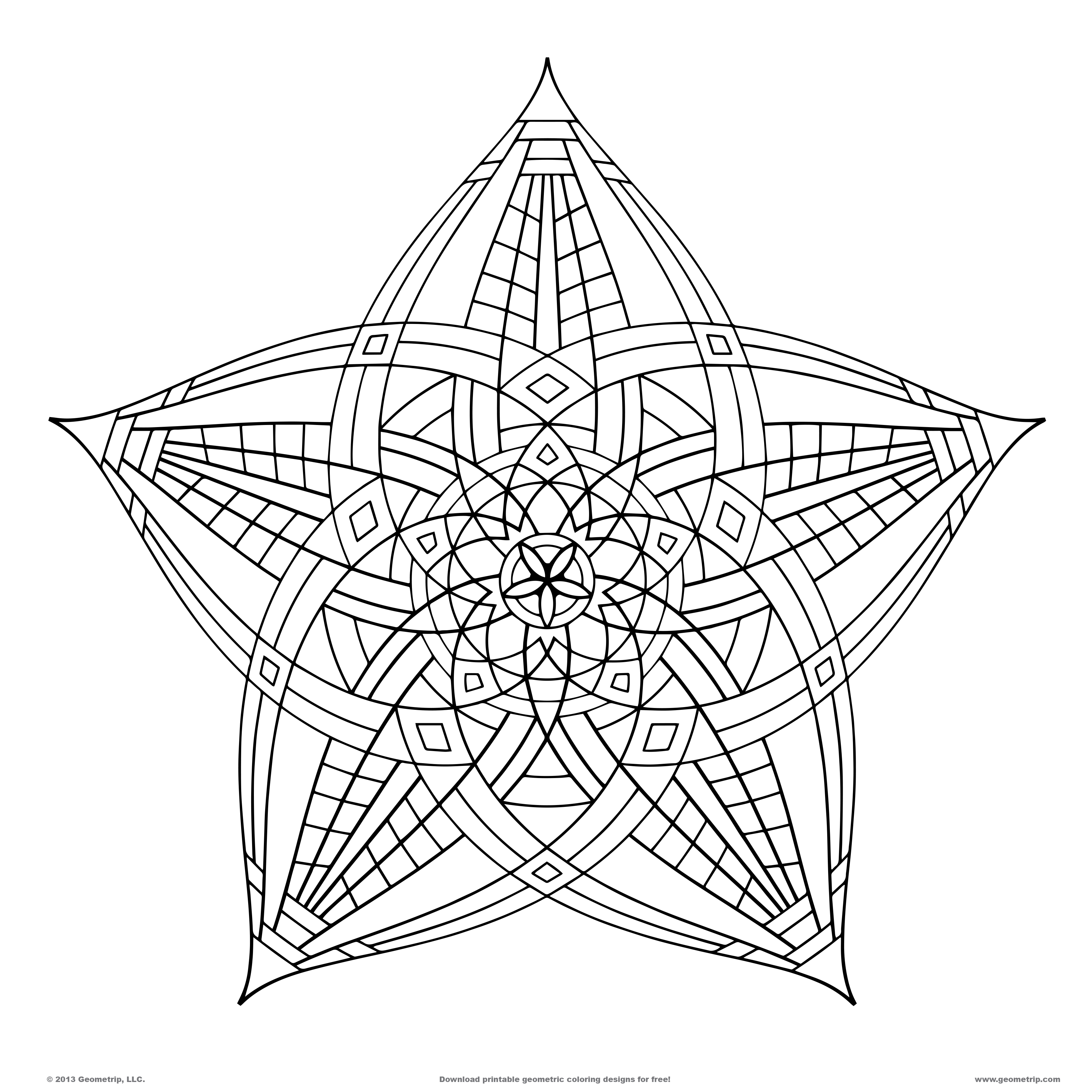 Geometric Design Coloring Pages