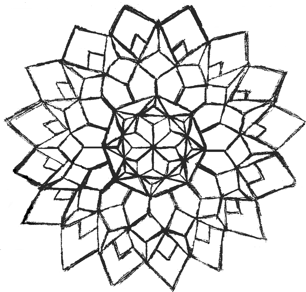 Geometric Flower Coloring Pages