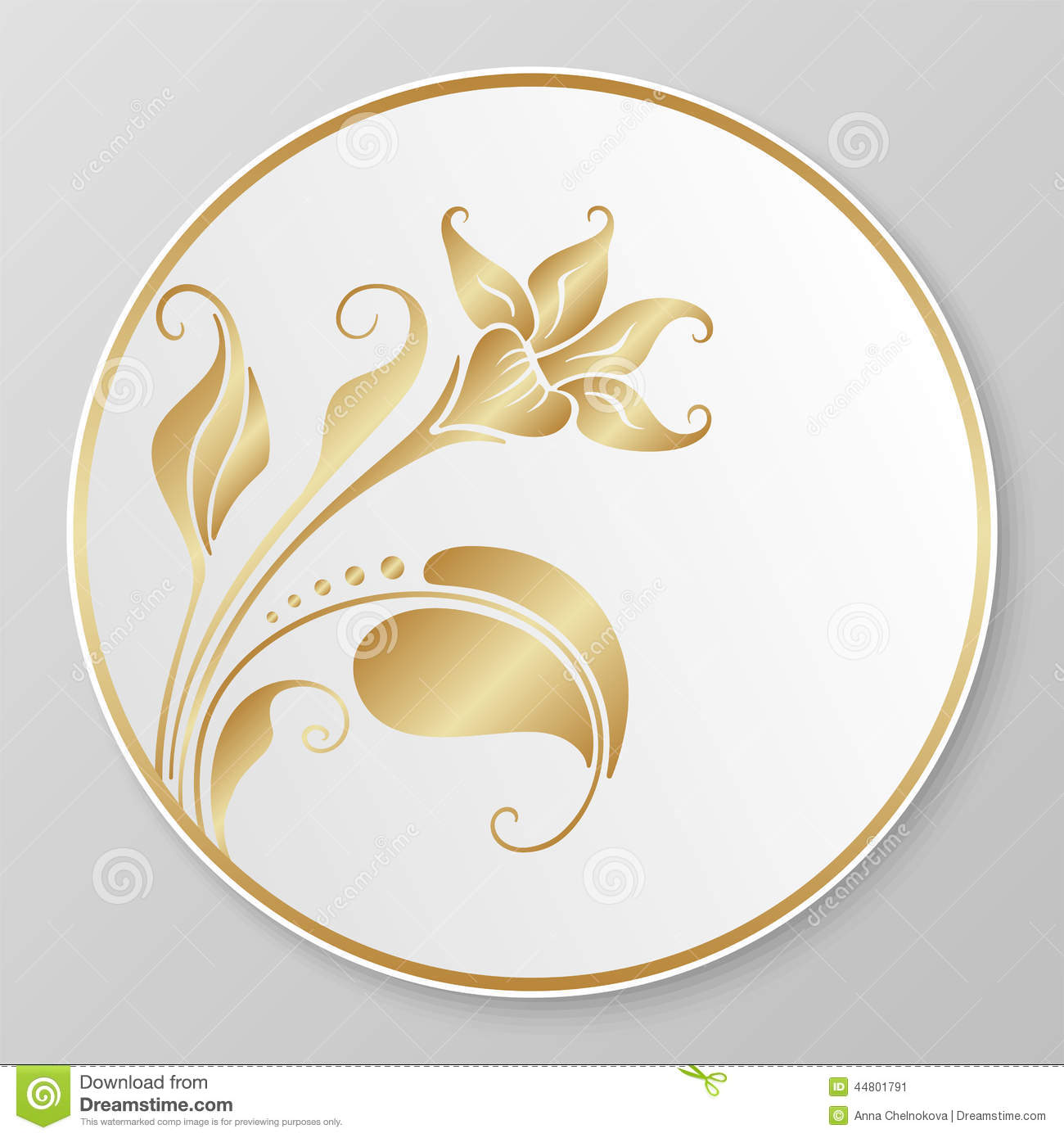 Gold Decorative Plate