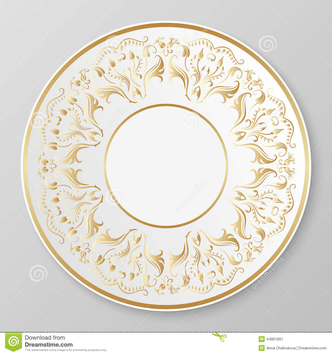 Gold Decorative Plate