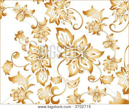 Gold Flower Pattern