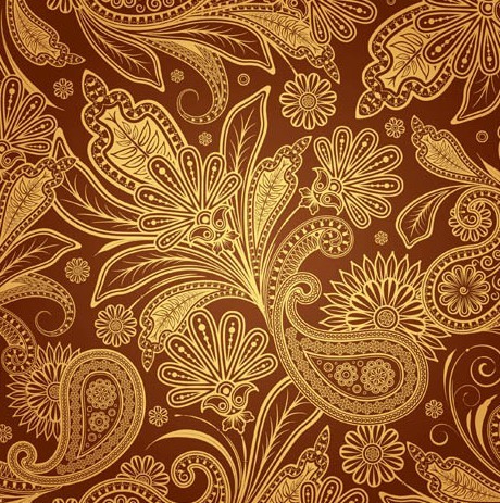 Gold Vintage Vector Patterns