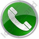 Green Circle Icon with a Phone