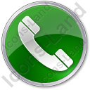 Green Circle Icon with a Phone Green Circle Icon with a Phone
