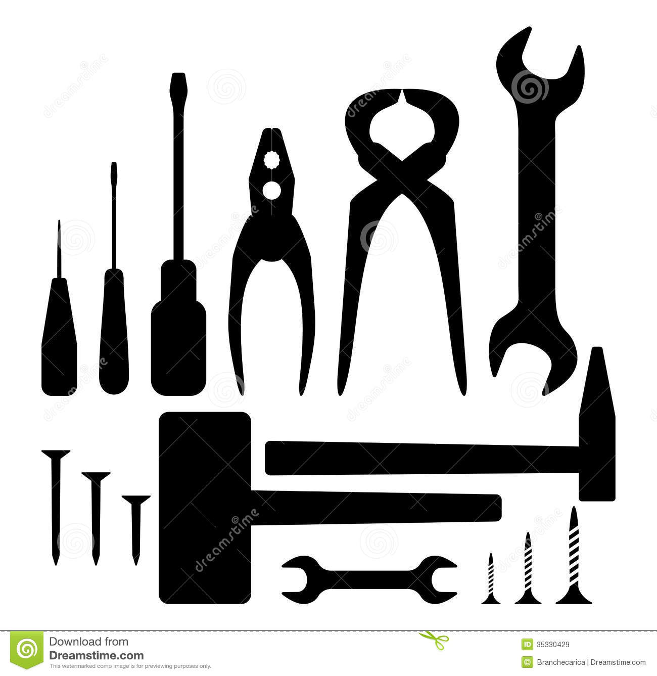 Hand Tool Silhouette Vector