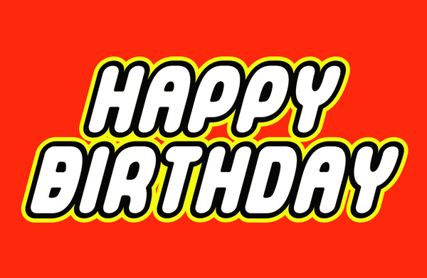 Happy Birthday LEGO Font