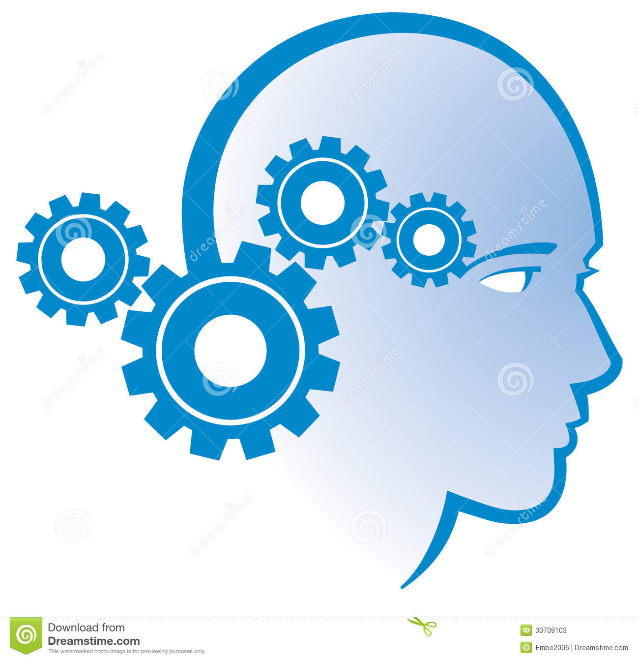 Head Icon Thinking Gears Images