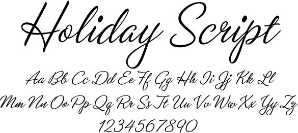 Holiday Fonts Scripts