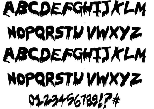 Horror Alphabet Fonts Scary