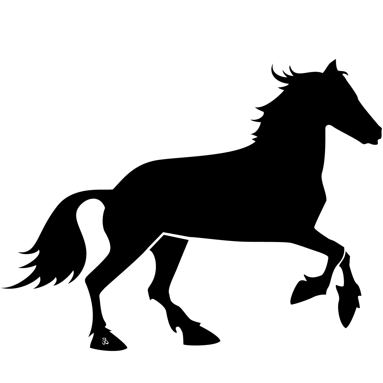 Horse Head Silhouette Vector
