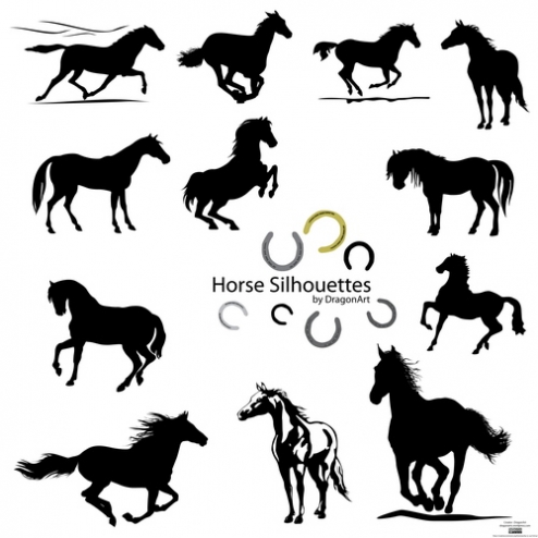 Horse Silhouette Vector Art