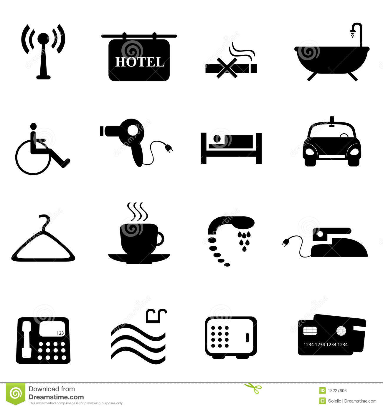 Hotel Icons Vector Free