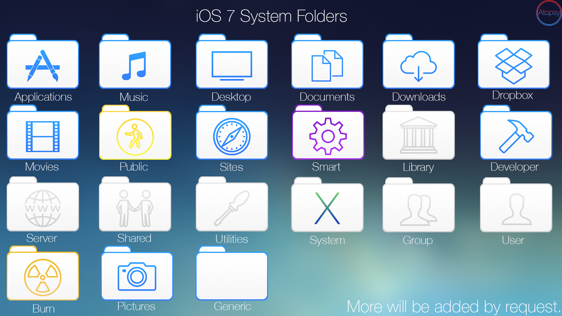 iOS 7 Style Folder Icons