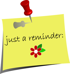 Just a Reminder Clip Art Free