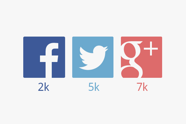 Large Social Media Icons