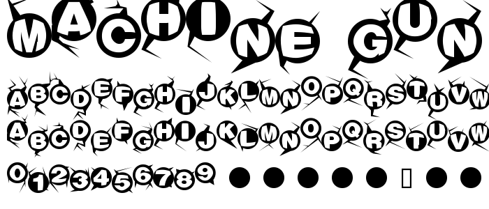 Machine Gun Font