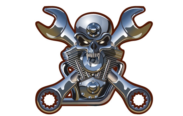 Motorcycle Engine Vector