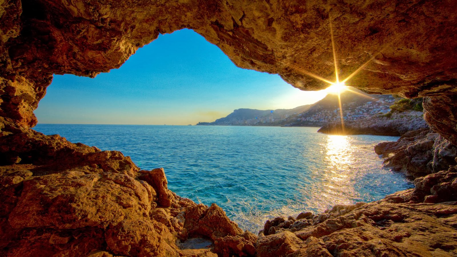 Ocean Desktop Background Cave