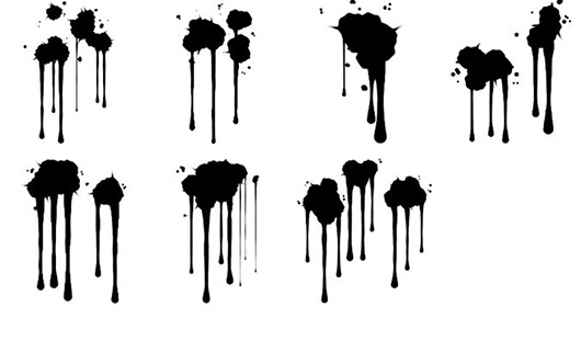 10 Dripping Paint Photoshop Brushes Images - Splatter Paint Photoshop