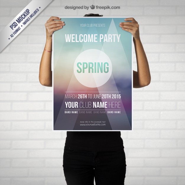 Party Banner PSD Mockup Free Downloads