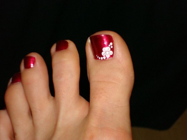 Pedicure Toe Nail Designs Flowers