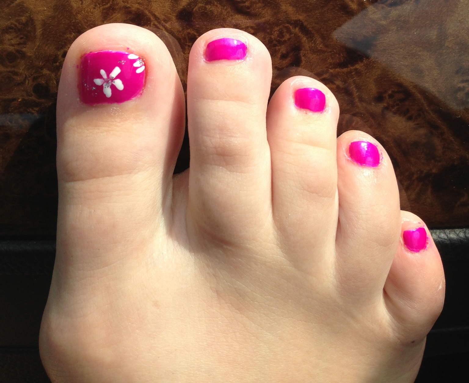 Pedicure with Flower Design